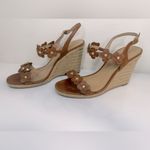 Kate Spade Tan Floral Espadrille Wedge Sandals Women’s Size 9 VGUC Photo 2