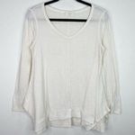 No Comment Waffle Knit White Oversized Top Shirt Size Medium M Womens Photo 0