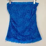 DNA Couture Women’s Strapless Lace Tube Top Blue NWOT Photo 0