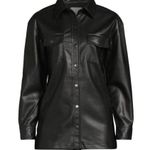 joe's jeans JOE’S JEANS Vegan Leather Shacket size XS 19” p2p Black $228 MSRP NWT Photo 1