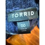 Torrid  Navy Blue Ribbed Button Front Long Cardigan Sweater Womens 00 Comfy Work Photo 6