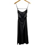 ZARA  Satin Effect Cut Out Dress in Black Bloggers Fav XS 4432/201 Wedding Guest Photo 7