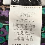 Vintage Pastel Patchwork Floral Blouse XL Cobalt Blue Rayon Top New Eclectic Purple Photo 8