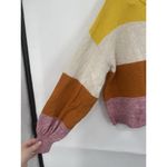 Madewell Wool Blend Striped Sweater Women Small Multicolor Balloon Sleeve Alpaca Photo 7