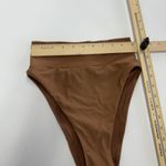 Aerie  Bikini Bottom Womens XS‎ Brown Orange High Cut Cheeky High Waisted Photo 6