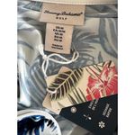 Tommy Bahama New Golf Zip Collared Blue White Palm Leaf Tank Top Medium NWT Photo 2