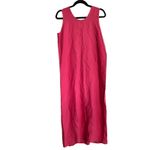 Flax Maxi Dress Sleeveless Tank Long 100% Linen Pink Lagenlook Size Small Photo 1