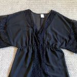 Xhilaration Black Sheer With Lace Swim Coverup Photo 2