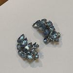 Pretty Light Blue Rhinestone / Silver Tone Clip Photo 4