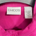 Chico's Chico’s Berry Magenta Short Sleeve Button Front Topper Jacket Size 1/Medium Photo 5