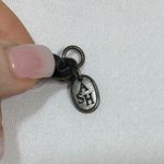 Black Braided Leather Lariat Western Necklace Silver Accents Vintage Italian Photo 4