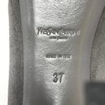 Yves Saint Laurent Grey Suede Gisele Platform Heels 37/US 7 Gray Size 6 Photo 7