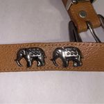 Vintage Elephant Concho Belt Women Size S Antique Western Country Boho Y2K Brown Photo 2