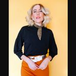 Dazey LA  Black Puff Sleeve Long Sleeve Tee S Photo 1