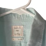 Gap Womens Size Small Light Blue Cotton Light Weight Semi Sheer Button Up Blouse Photo 5