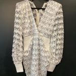 Zhivago It's Over Dress Midi tassle lace long sleeve formal cocktail dress US 4 White Photo 13