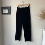 Max Mara Weekend‎  Black Velvet Wide Leg High Waist Trouser Pants Size 6 Photo 3