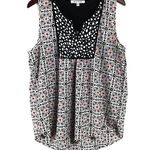 Black Rainn  sleeveless Hi-low  colorful top Photo 0