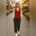 Dockers Vintage Corduroy Rust or Burnt Orange Vest L Size L Photo 6