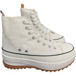 Madden Girl Steve Madden Winnona Women's White High Top Pride LUGG Platform Sneakers Shoes 8 Photo 0