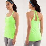 Lululemon Athletica Green Fitted Tank Top with Cut Out size 6 Photo 2