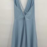 by the way. Revolve Dress Slinky Baby Blue Plunging V Neck Womens Size Small Photo 2