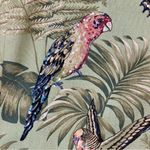 Muse Linen Sequined Parakeets & Butterflies Straight Skirt Green Size 14 Photo 5