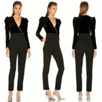 Veronica Beard NWT Veronica Beard Cleo Crystal-embellished Velvet Crepe Jumpsuit Size … Photo 11