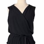 Nicole Miller Sleeveless Black Wrap Front Ankle Length Jumpsuit Women’s Size XL Photo 4