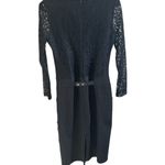 Elegant Black Lace Dress with Gold Accents Size L Photo 2
