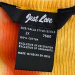 Just Love 🆕 Y2K Orange Tie-Dye Rhinestones Heart Tank Top 2X 🆕 Photo 5