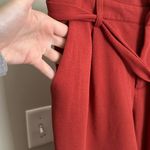 No Boundaries  High Waisted Straight Leg Ankle Dress Pants size small red orange Photo 3