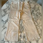 J.Crew NWT $158 '84 low rise wide leg cotton jeans ecru (buttery ivory) 27P rip Photo 0