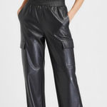 NICHOLAS Edwina Faux Leather Cargo Pants, Black, 0 (US) Black Photo 0