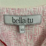 Bella Tu Pink White Floral Embroidered Beaded V Photo 13