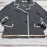 Anthropologie  Striped Peacoat Blazer Navy White Size XL Photo 4