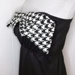 Judith March Houndstooth Bow Front Strapless Dress Photo 8