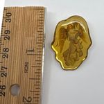 Vintage Angel Pin Religious‎ Guardian Gold Tone Brooch Spiritual Protection Photo 3