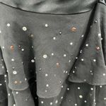 Betsey Johnson Vtg  Evening Sz 6 Silk Dress Whimsigoth Tiered Bling Sexy Ruched Photo 5