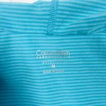 Calvin Klein Calvin‎ Klein Performance Teal Striped Ruched Front Long Sleeve Hoodie Medium Photo 6