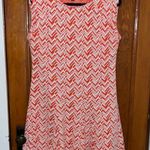 Sharagano Orange And White Striped Dress Photo 0