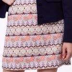 Loft NWT Shimmer Mosaic Shift Skirt Patterned Brocade Mini - Sz 10 Photo 1