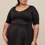 Torrid Black Scuba Fit&Flare Mini Dress Sz.4 NWT Photo 1