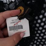 MARGOT JOSEPH Black White Polka Dot Lace Trim Jumpsuit Wide Leg L Size L Photo 4