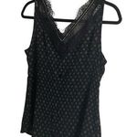 Maison Garrison Black Lace Trim Sleeveless Top Large Photo 0