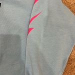 Rare Aviator Nation Sky Blue 4 Bolt Relaxed Crewneck Sweatshirt Sky Neon Pink Photo 5