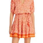 Poupette St Barth Bona Short Sleeve Mini Length Lemon Print Orange Large L Photo 2