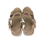 Marc Fisher Viga Espadrille Platform Wedge Heel Sandals Size 9.5M Beige Raffia Photo 5