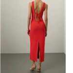 Ronny Kobo red Crochet midi Dress XL Photo 1