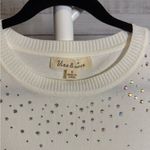 Vine & Love  White Embellished Short Sleeve Top Photo 1